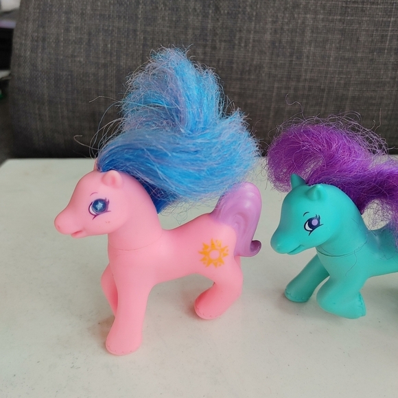 My little pony miniature lot of 3 blue pink white - Picture 2 of 7